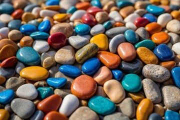 Colorful stones on the sea shore