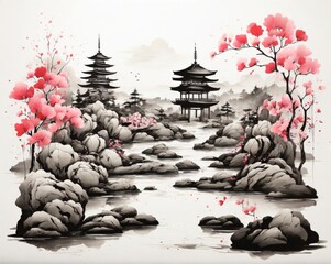 Japanese minimalistic zen picture