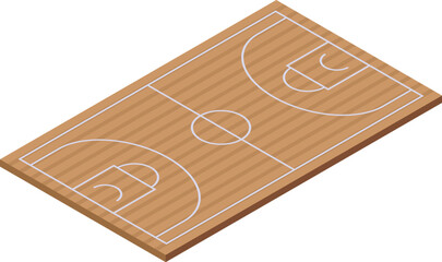 Basketball court icon isometric vector. Training session field. Workout training - 767882036