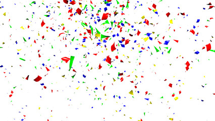 confetti red color, green color, blue color on alpha channel