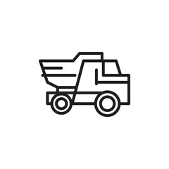 mining truck logo icon