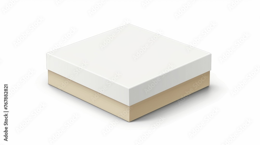 Poster an empty box isolated on a white background. modern illustration.