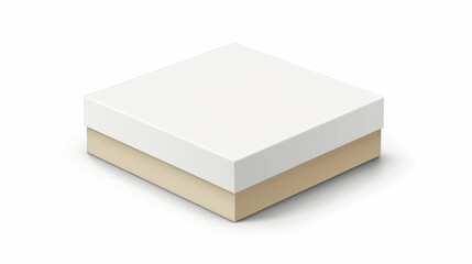 An empty box isolated on a white background. Modern illustration.