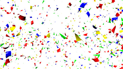 confetti red color, green color, blue color on alpha channel