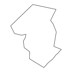 Galguduud region map, administrative division of Somalia. Vector illustration.