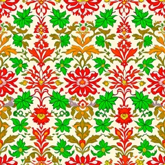 Tuinposter Vintage Victorian abstract seamless wallpaper pattern with floral motif. © Svetlana
