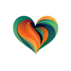 Abstract Heart Design in  Colors