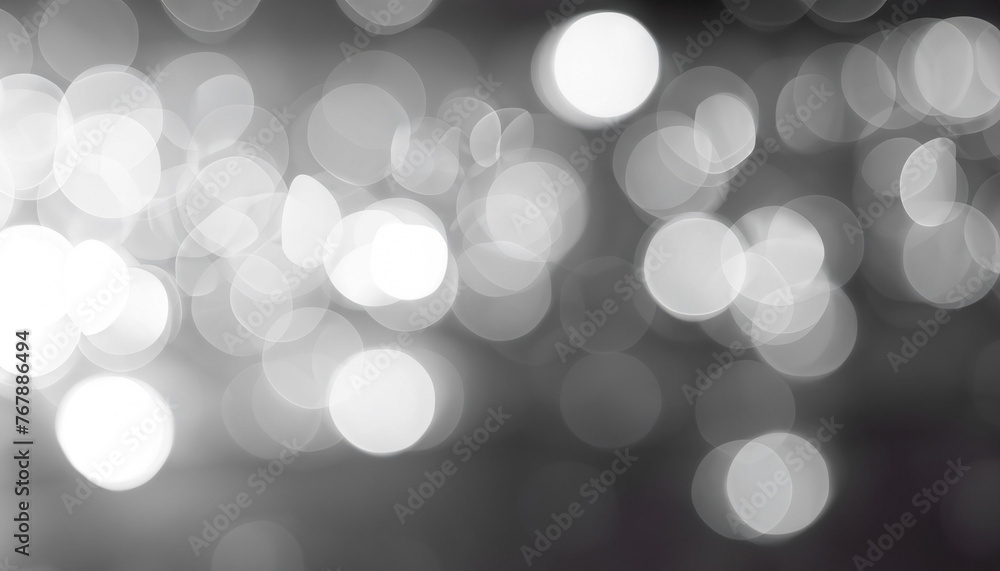 Aufkleber abstract white and gray bokeh lights background with blurring lights for your design