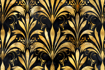 
Imagine
2d


Great Gatsby elegant watercolor black and gold pattern  - obrazy, fototapety, plakaty