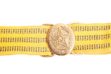 Russian military soldier's belt with the star of the Soviet Union