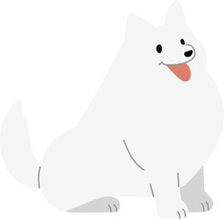 귀여운 강아지 일러스트.