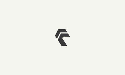 initial letter F monogram simple logo design vector illustration