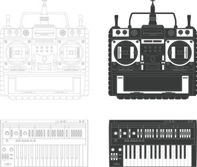 Audio Controller Detailed, Vector Illustration.