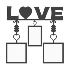 Love Photo Frame Laser Cut design SVG