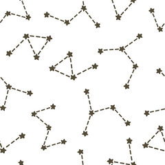 seamless pattern with star map on a neutral background. colorful vector for kids. hand drawing, flat style. design for fabric, print, textile, wrapper © Ann1988