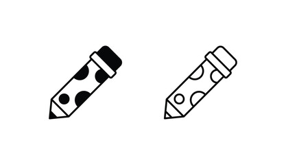 Pencil icon design with white background stock illustration