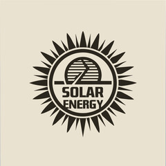 Fototapeta na wymiar Solar energy logo vector