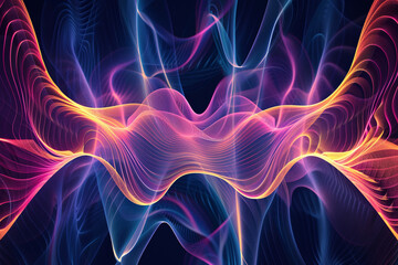 Obraz premium Abstract colorful soundwave pattern for background