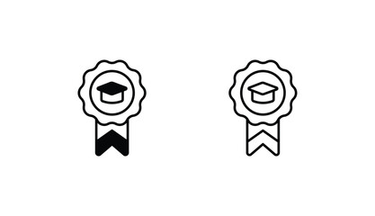 Medal icon design with white background stock illustration