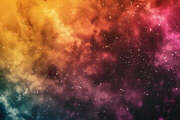 Abstract illustration, Colorful space galaxy cloud nebula. Stary night cosmos. Universe science astronomy. Supernova background wallpaper. Contrasting heaven and hell concept art - obrazy, fototapety, plakaty