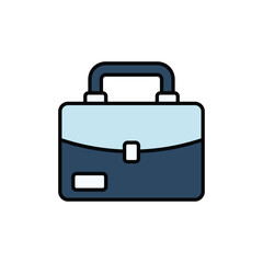 Briefcase icon design with white background stock illustration