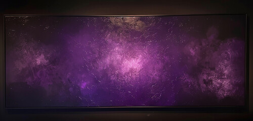 Luminescent amethyst purple on pitch-black canvas.