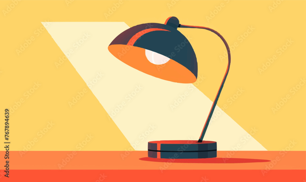Poster table lamp vector flat minimalistic isolated vector style illustration
