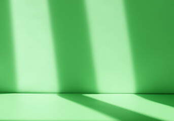 green background with shadow