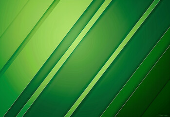 Obraz premium Green abstract background with geometric shapes gradient color for presentation design
