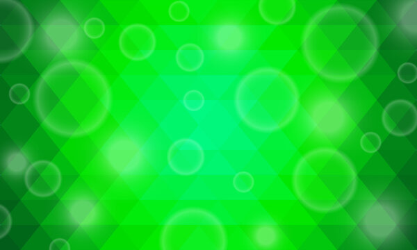 abstract geometric hexagon pattern green background with bubble. 