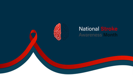 National stroke awareness month vector design