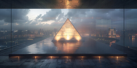 Futuristic Ruins: Dystopian Pyramid Structures