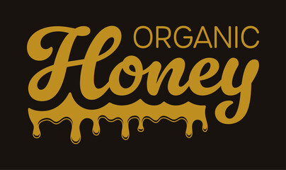 Organic Honey Label Beekeeping Badge Bee Farm Product Logo