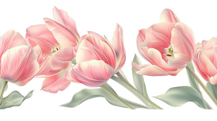 Eid Tulips on Transparent Background PNG