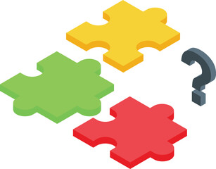 Puzzle new idea icon isometric vector. Creative startup. Innovative process - 767900204