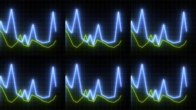 heart beat cardiogram  line glow pattern 