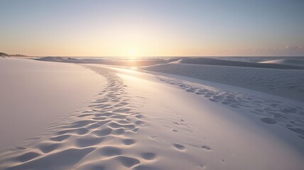 Footprint on beach sand 