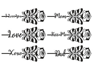 Laser Cut Valentine Rose gift design