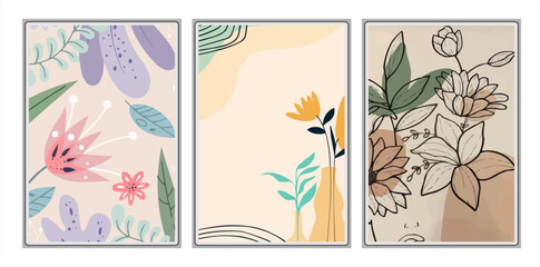 Premium Vector | Abstract design tropical leaves background, Hand drawn abstract floral background