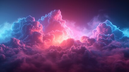 Vibrant cosmic cloudscape with stars. Vivid nebulae in outer space. - obrazy, fototapety, plakaty