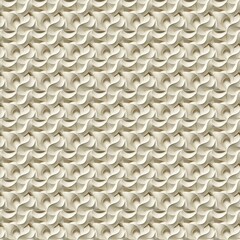 abstract 3d geometric seamless pattern isometric illusion white modern background, soft lines and shadows
