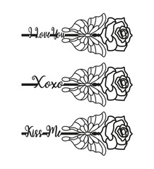 Laser Cut Valentine Rose gift design