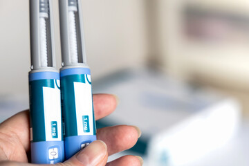  Ozempic Insulin injection pen for diabetics - obrazy, fototapety, plakaty