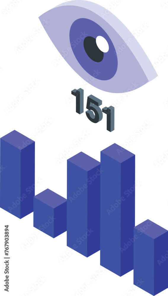 Poster responsive web site icon isometric vector. modern design. screen graph chart