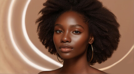 Close up portrait of young natural beautiful woman with healthy glowy skin - 767903802