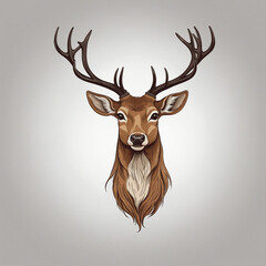 Logo Illustration of a deer"ver11 colorful background