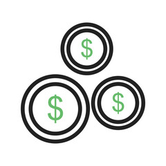 Black Friday Line Green & Black Icons