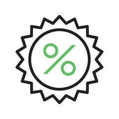 Black Friday Line Green & Black Icons