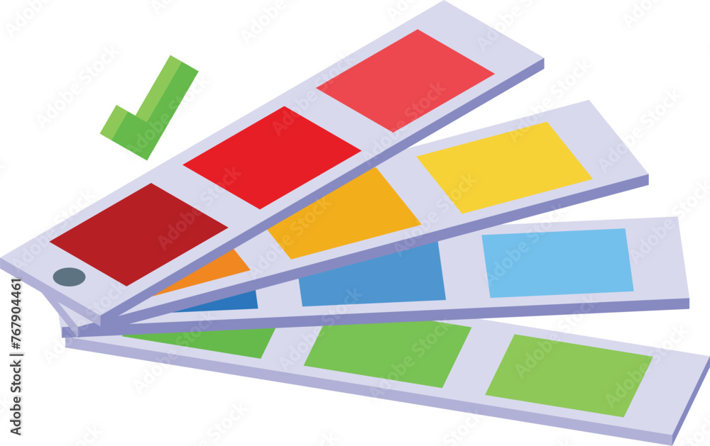 Aufkleber colorful web palette icon isometric vector. responsive web design. electronic page
