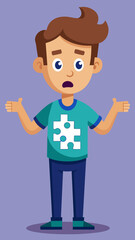 Young puzzled, doubtful, confused man thinking, trying to find solution, worried expression on his face, concept - Sorry, don't know how it happened. Copy space.